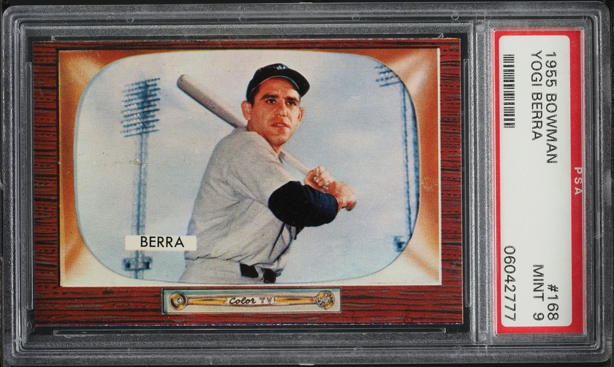 1955 Bowman Yogi Berra #168 PSA 9 MINT