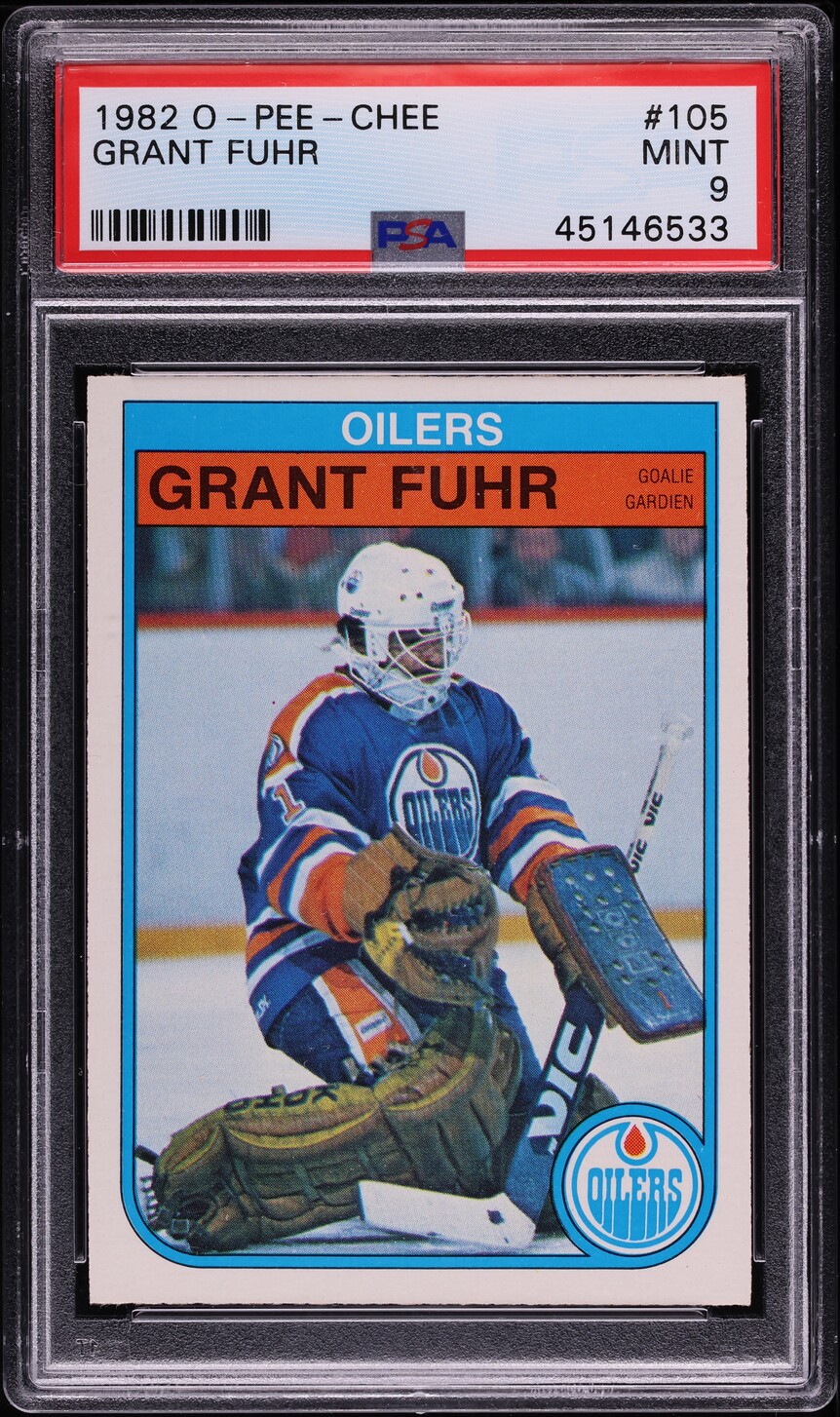 1982 O-Pee-Chee Hockey Grant Fuhr ROOKIE #105 PSA 9 MINT