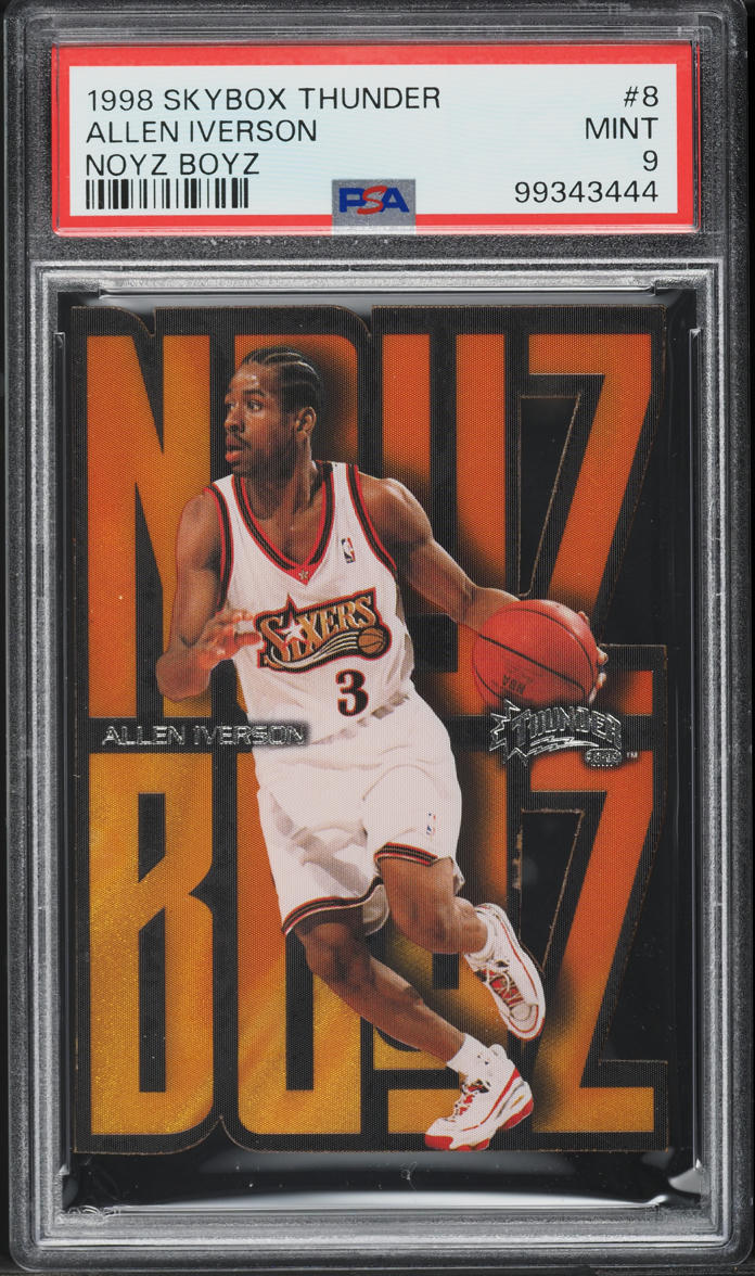 1998 Skybox Thunder Noyz Boyz Allen Iverson #8 PSA 9 MINT