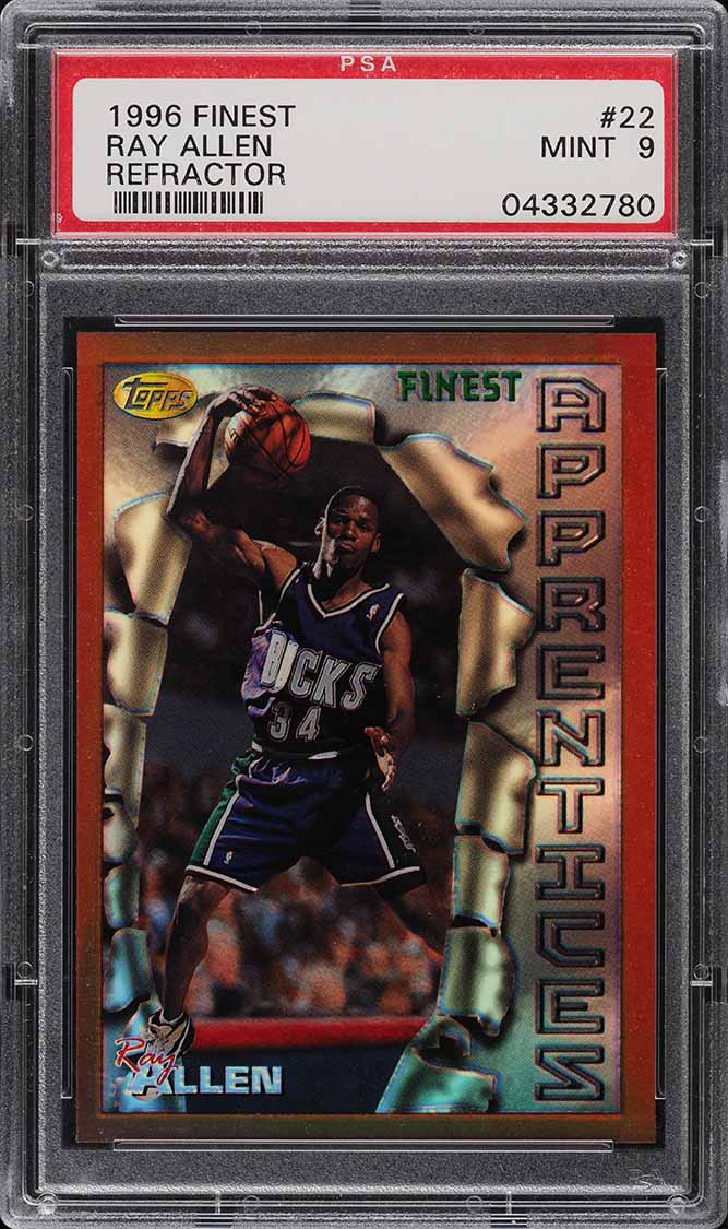 1996 Finest Refractor Ray Allen ROOKIE #22 PSA 9 MINT