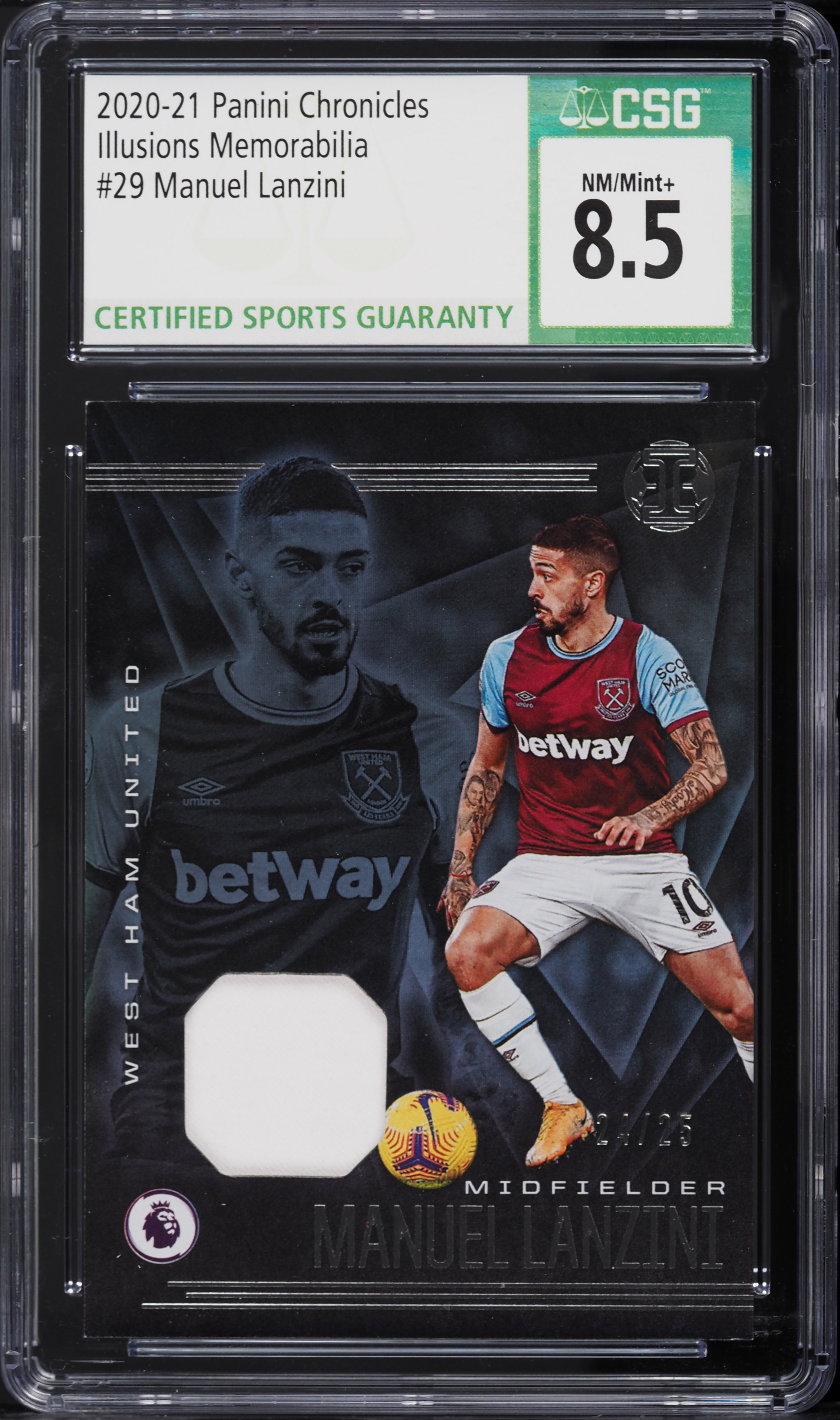 2020 Panini Chronicles Illusions Relic Manuel Lanzini PATCH /25 #29 CSG 8.5