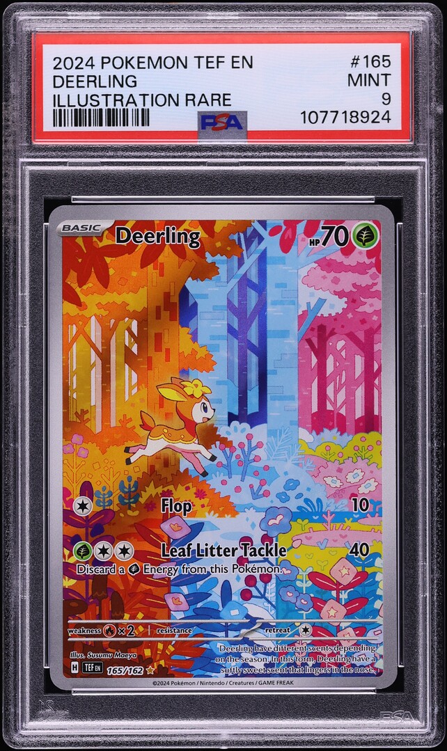 2024 Pokemon Scarlet & Violet Temporal Forces IR Deerling #165 PSA 9 MINT