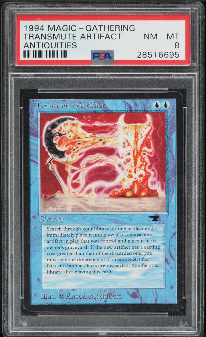 1994 Magic The Gathering MTG Antiquities Transmute Artifact PSA 8 NM-MT