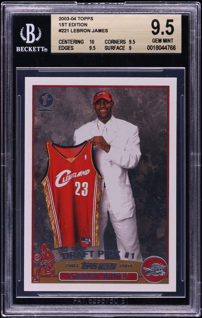 2003 Topps 1st Edition LeBron James ROOKIE #221 BGS 9.5 GEM MINT