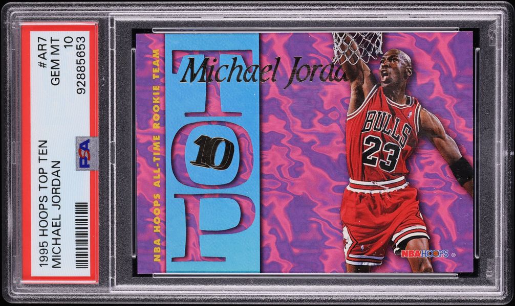 1995 Hoops Top Ten Michael Jordan #AR7 PSA 10 GEM MINT