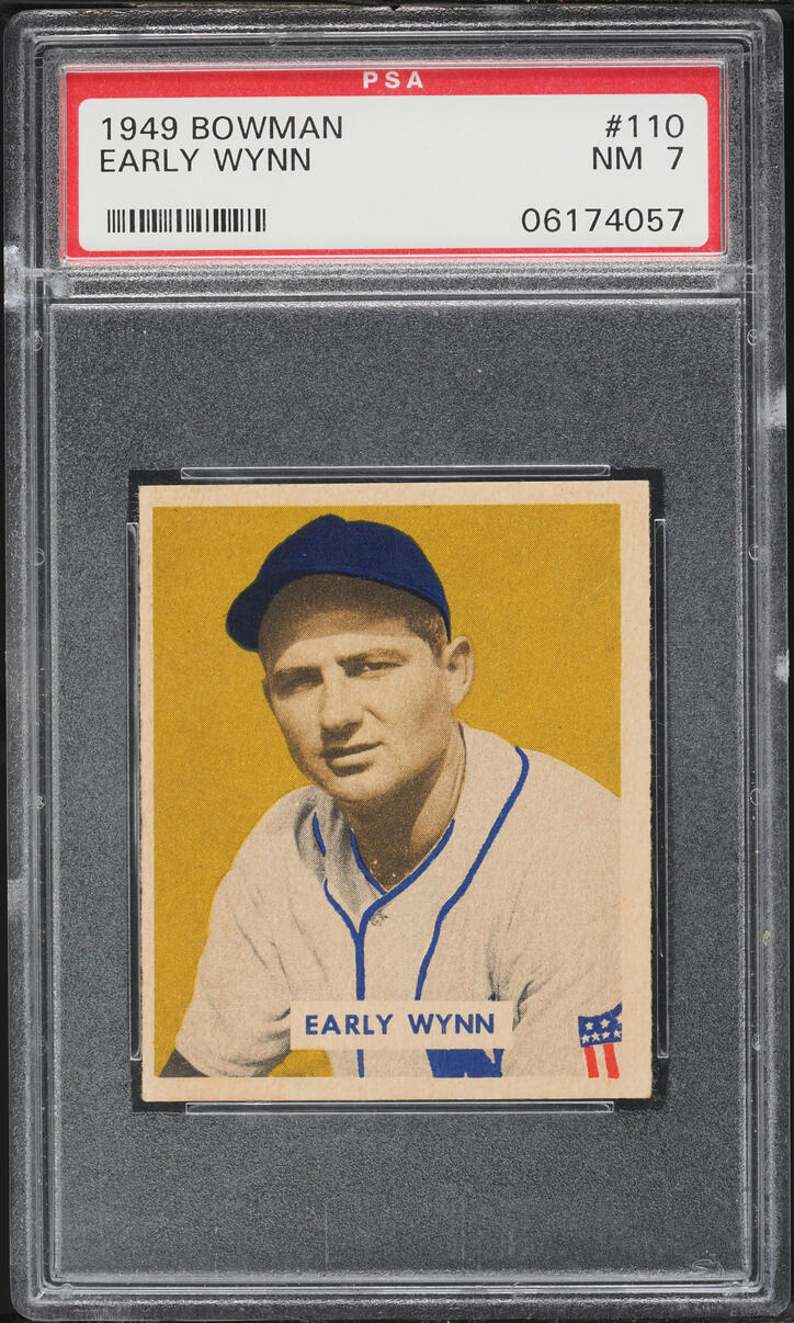 1949 Bowman Early Wynn ROOKIE #110 PSA 7 NRMT