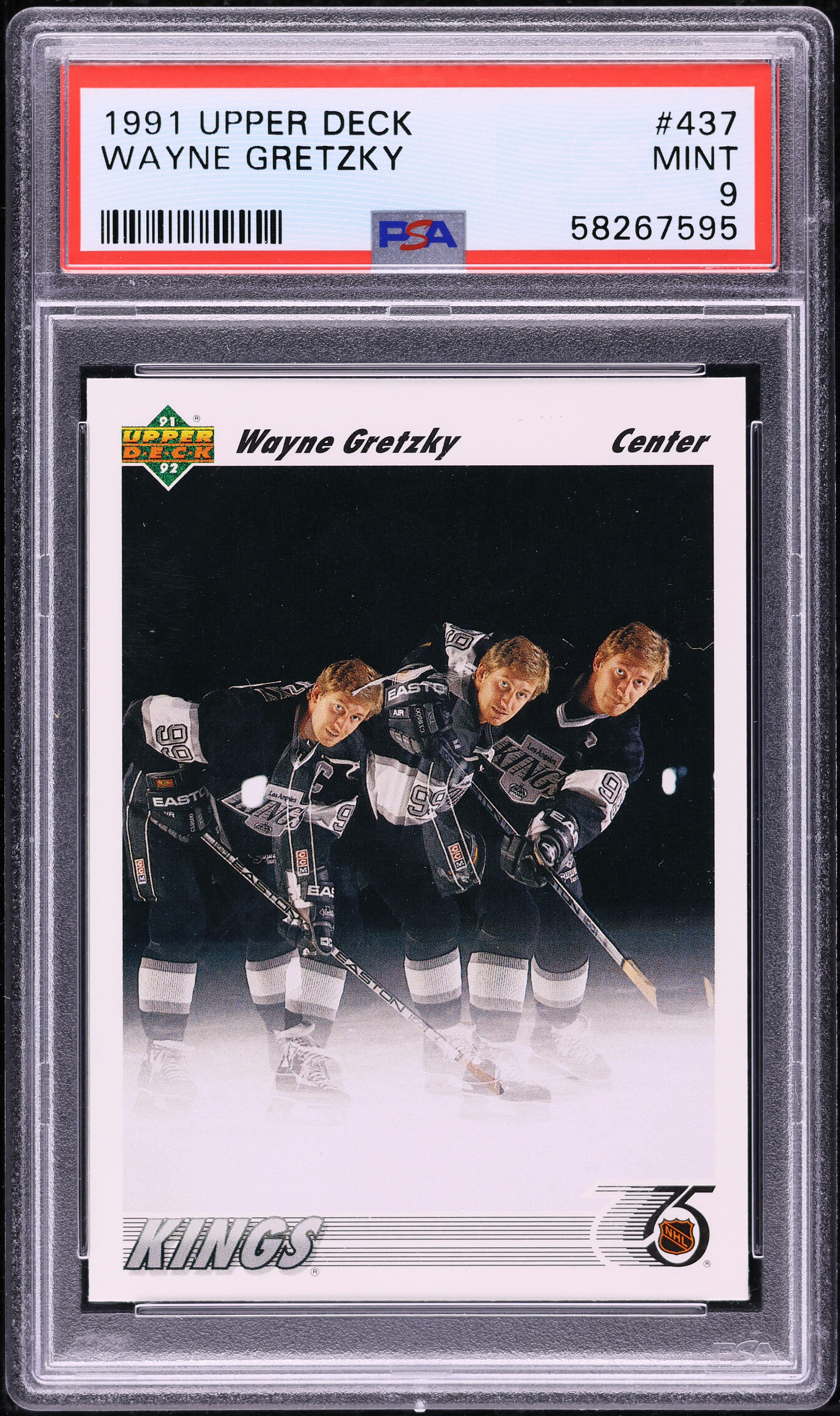 1991 Upper Deck Hockey Wayne Gretzky #437 PSA 9 MINT