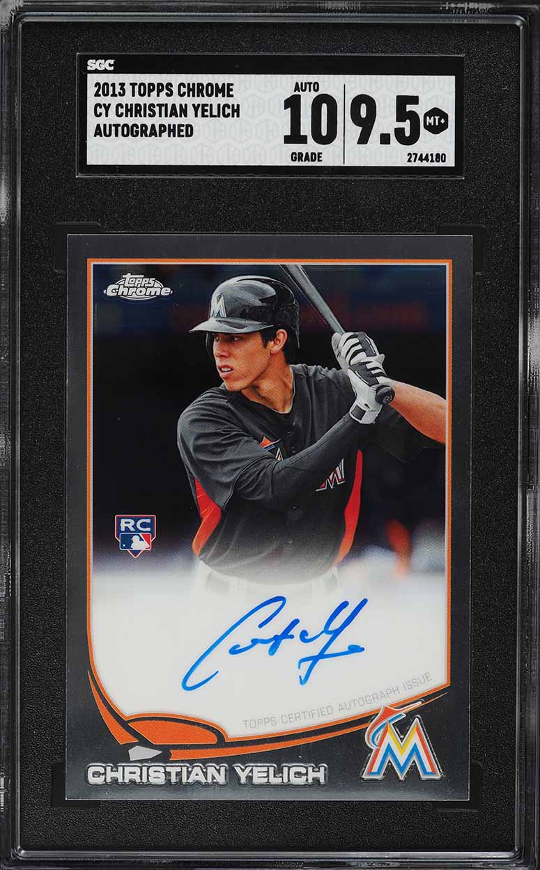 2013 Topps Chrome Christian Yelich ROOKIE AUTO #CY SGC 9.5 MINT+