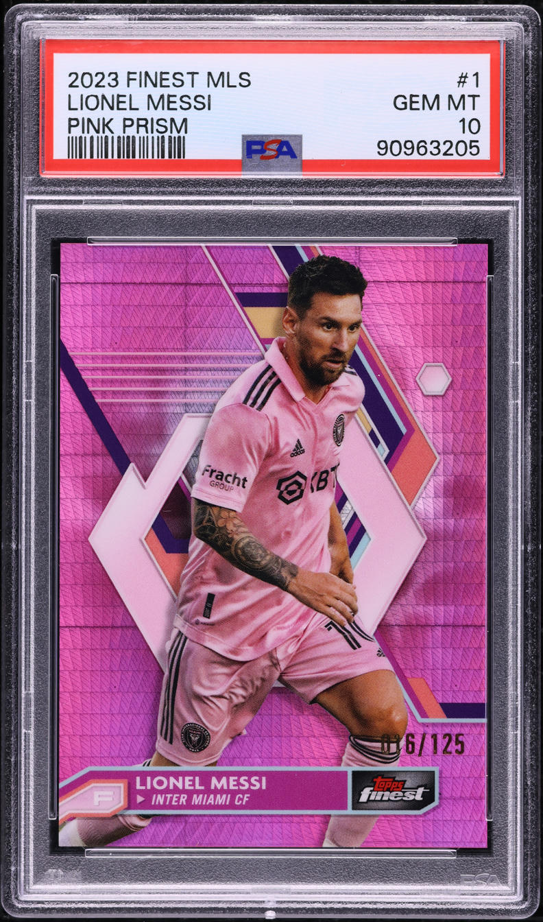 2023 Finest MLS Pink Prism Lionel Messi /125 #1 PSA 10 GEM MINT