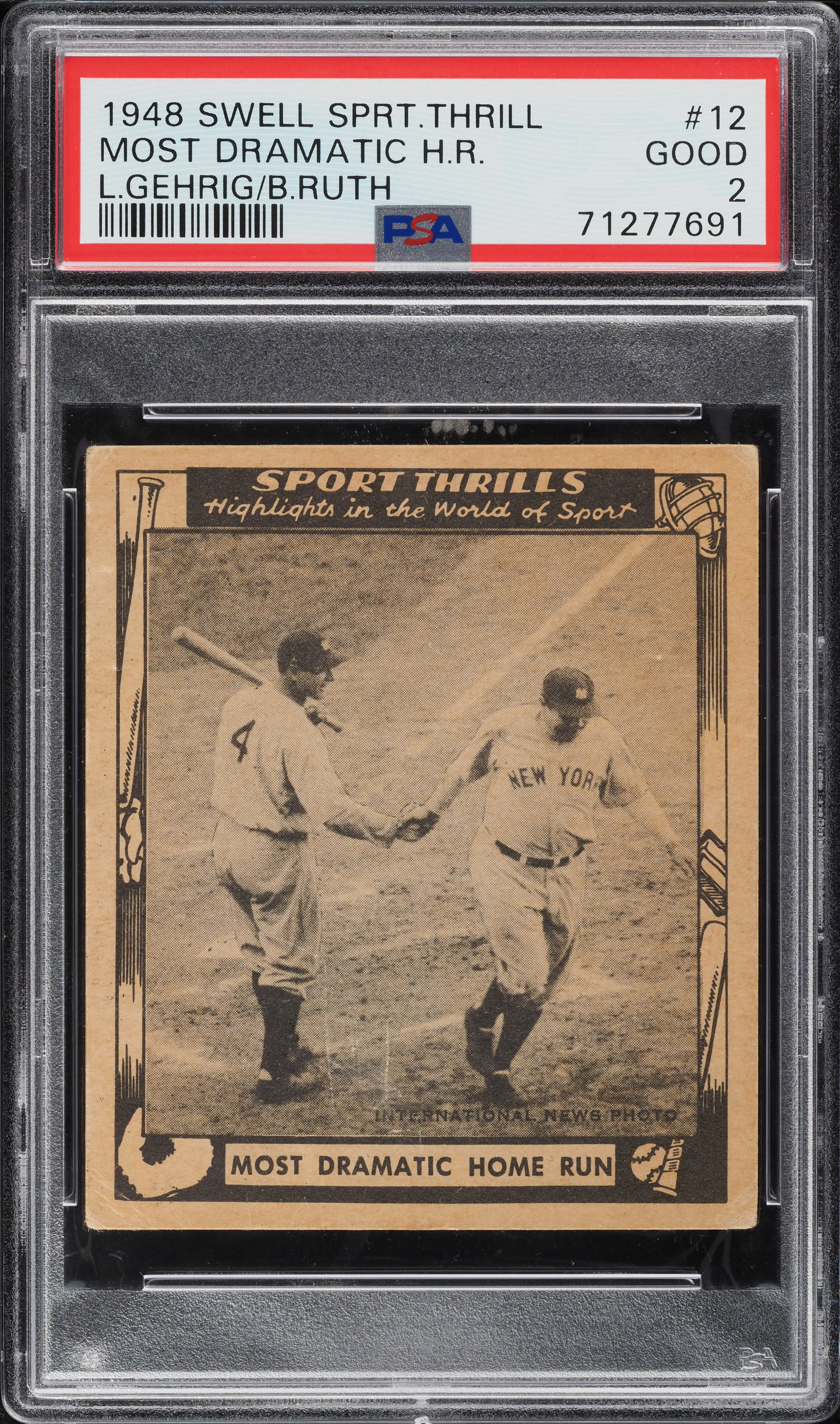 1948 Most Dramatic Home Run with Babe Ruth and Lou Gehrig #12