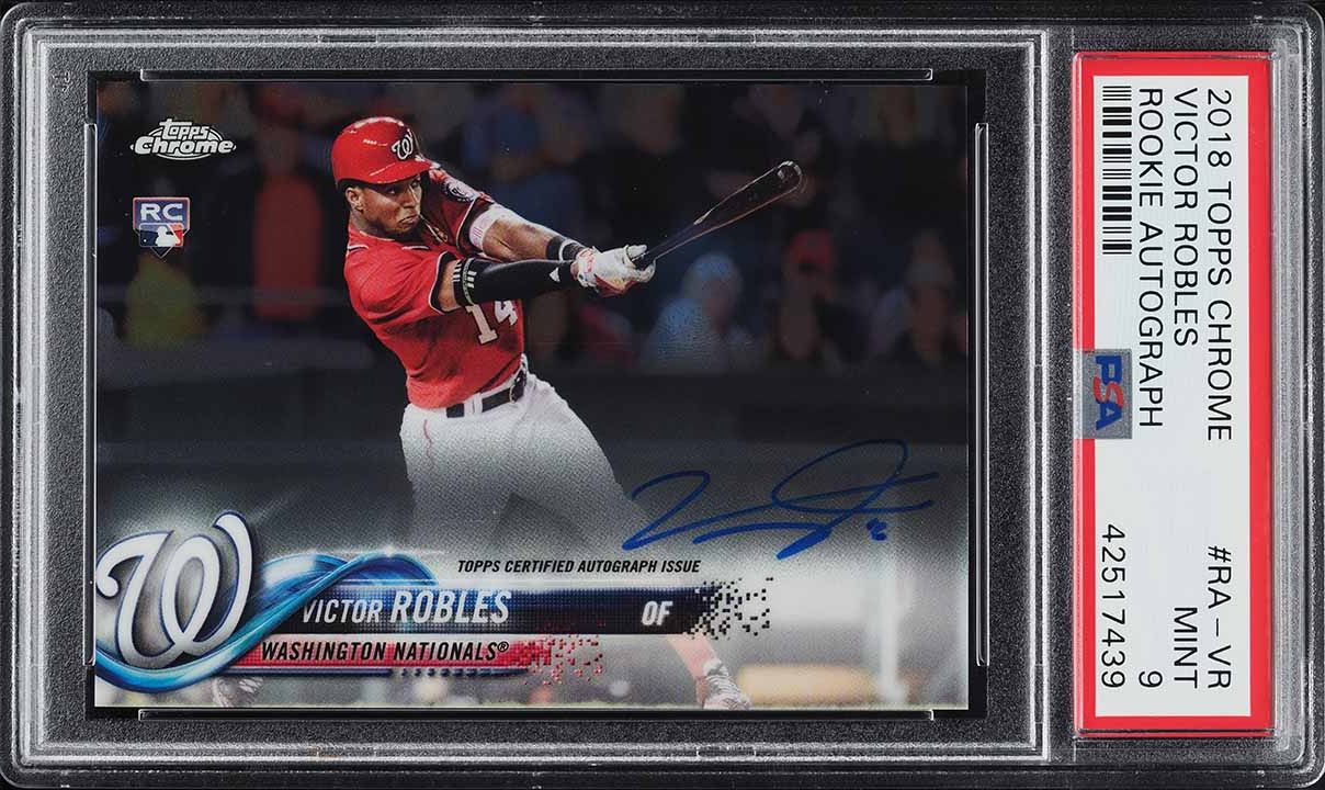 2018 Topps Chrome Victor Robles ROOKIE AUTO #RA-VR PSA 9 MINT