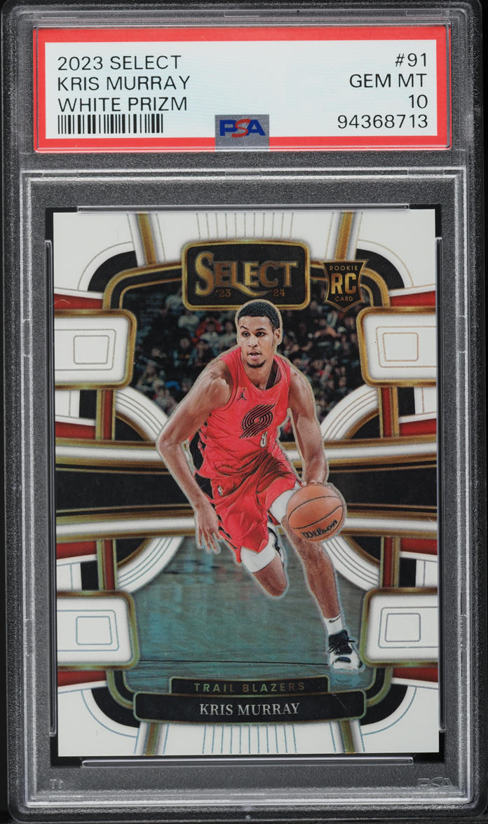 2023 Select Concourse White Prizm Kris Murray ROOKIE /149 #91 PSA 10 GEM MINT