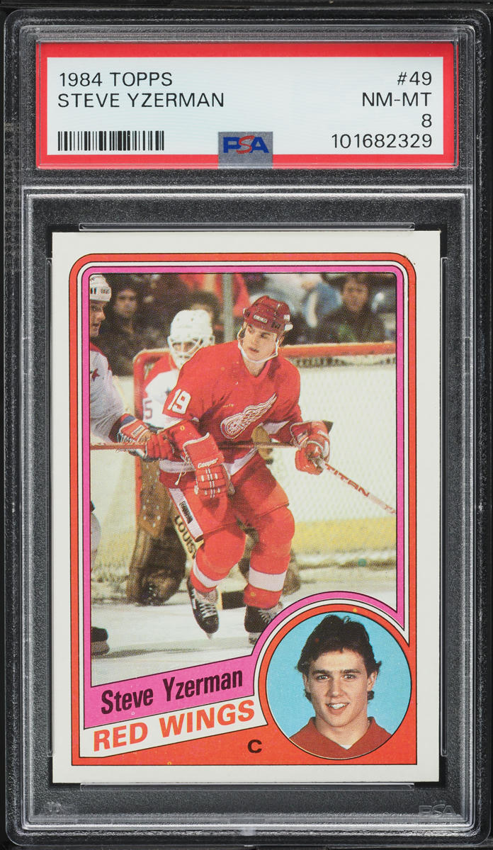 1984 Topps Hockey Steve Yzerman ROOKIE #49 PSA 8 NM-MT