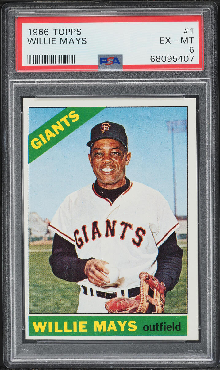 1966 Topps Willie Mays #1 PSA 6 EXMT