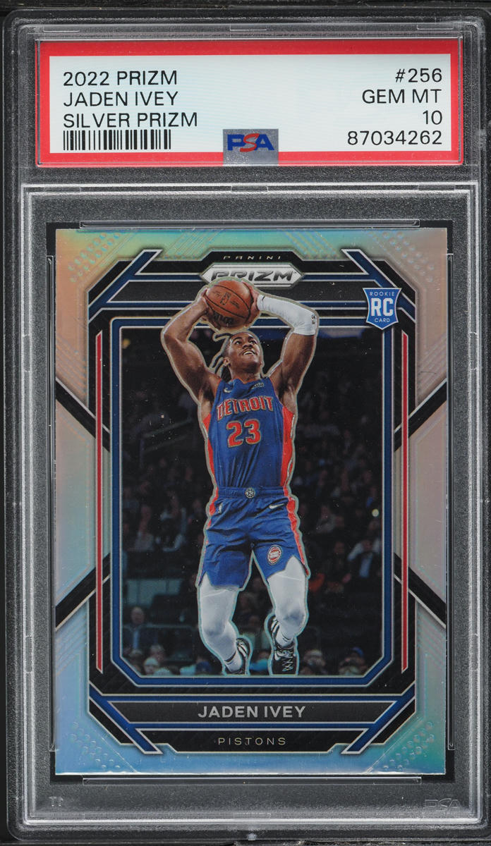 2022 Panini Prizm Silver Jaden Ivey ROOKIE #256 PSA 10 GEM MINT