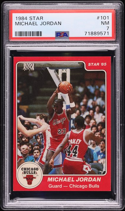 1984 Star Basketball Michael Jordan ROOKIE #101 PSA 7 NRMT