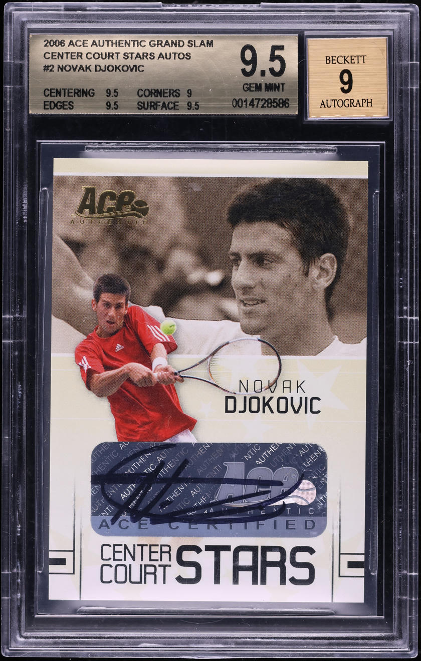 2006 Ace Authentic Center Court Stars Novak Djokovic ROOKIE AUTO #CC-2 BGS 9.5