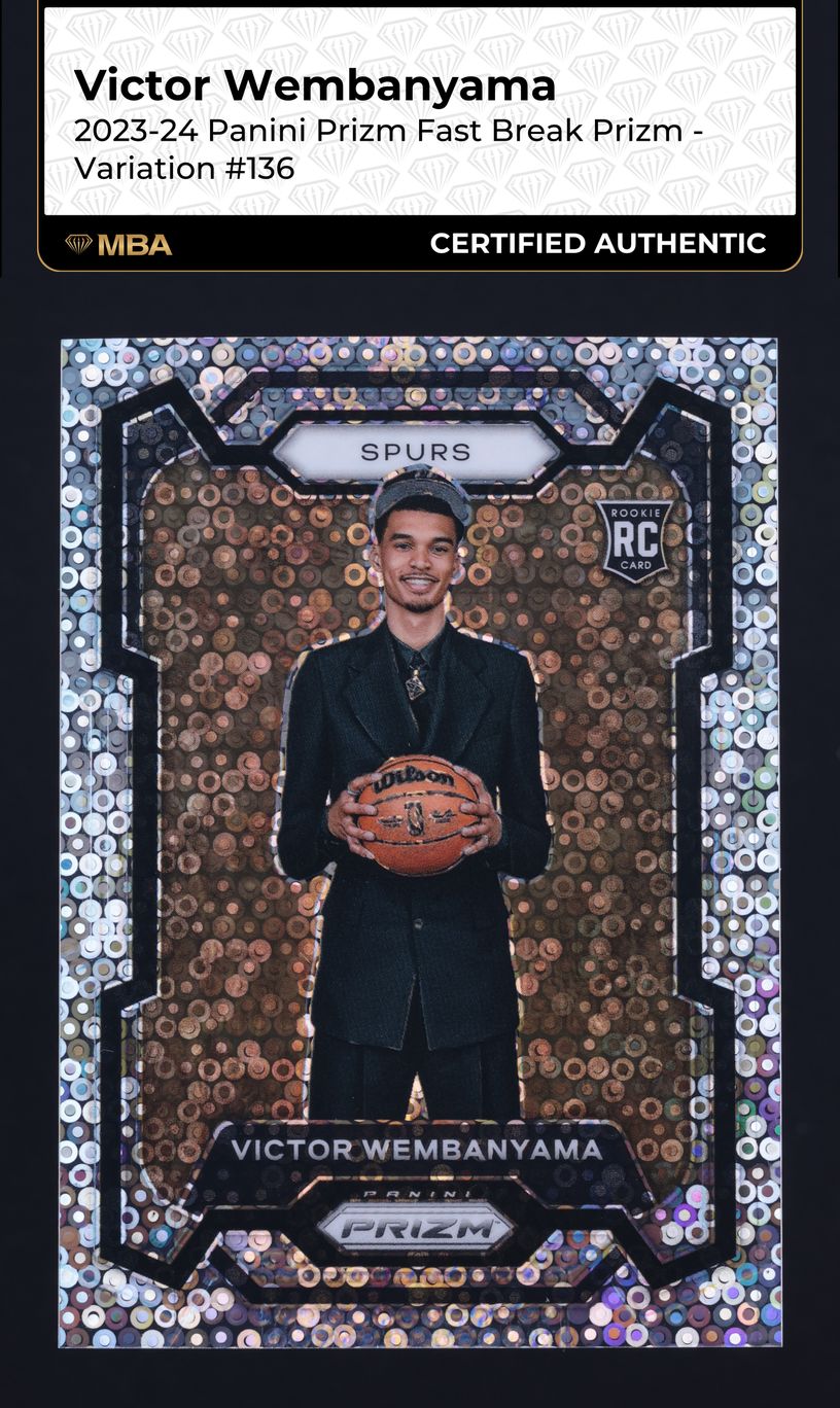2023 Panini Prizm Fast Break Variation Victor Wembanyama ROOKIE #136 MBA AUTH