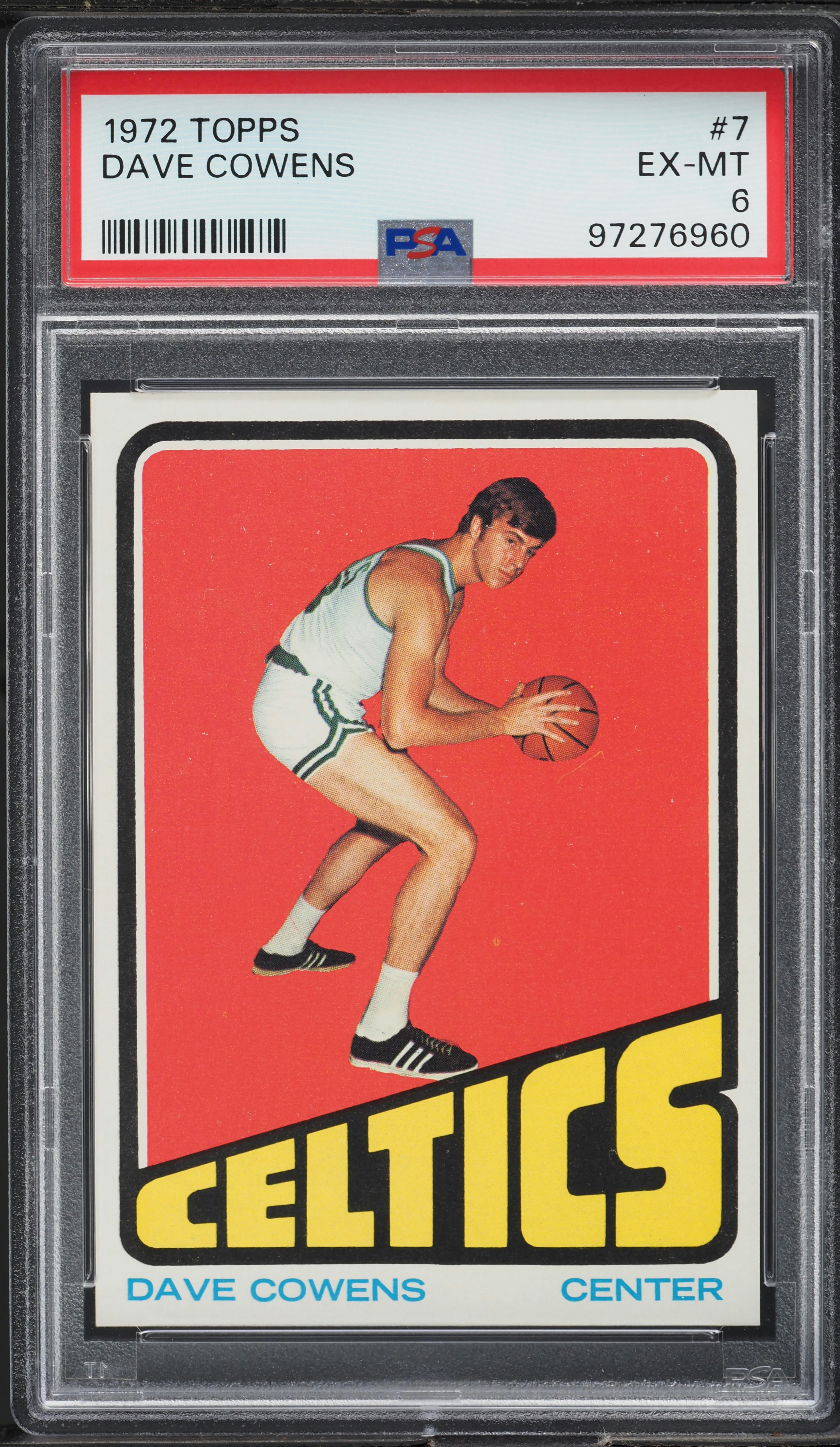 1972 Topps Basketball Dave Cowens #7 PSA 6 EXMT
