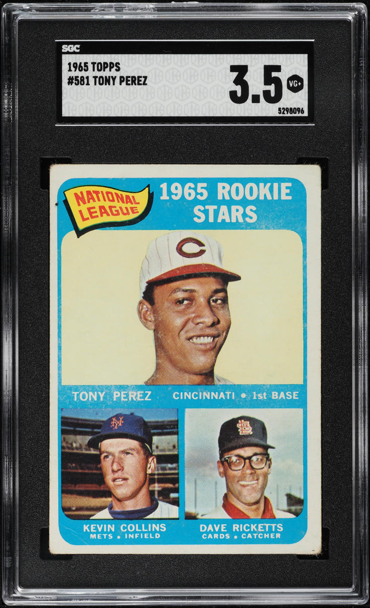 1965 Topps Tony Perez SP ROOKIE #581 SGC 3.5 VG+