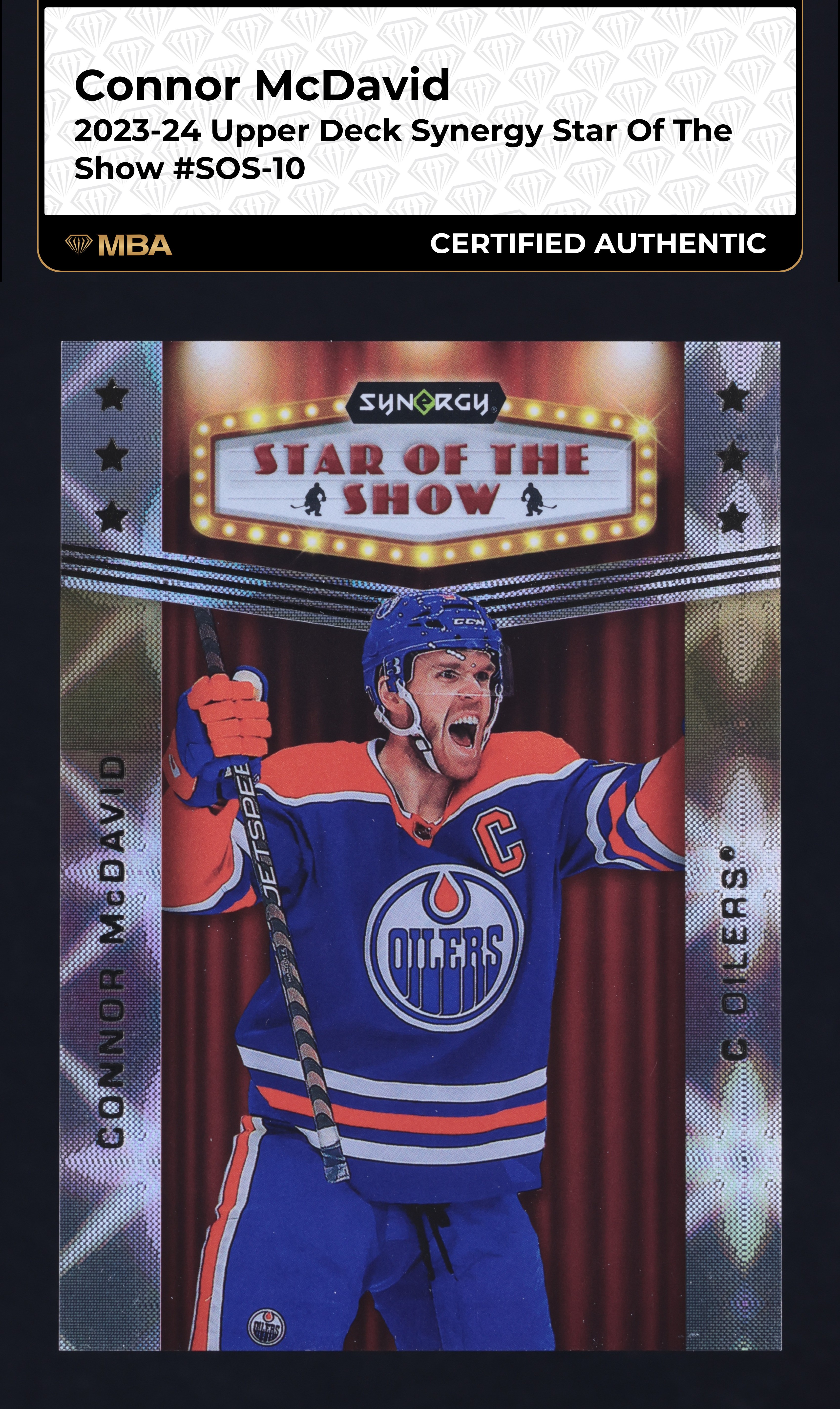 2023 Upper Deck Synergy Star Of The Show Connor McDavid #SOS-10 MBA AUTH