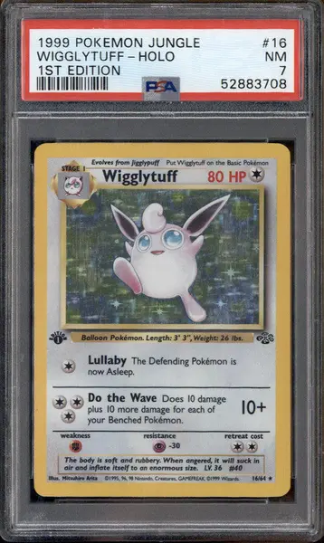 1999 Pokemon Jungle 1st Edition #16/64 Wigglytuff PSA 7