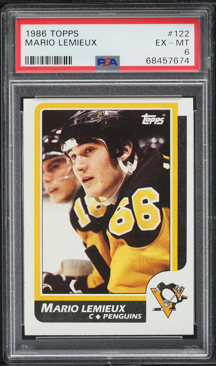 1986 Topps Hockey Mario Lemieux #122 PSA 6 EXMT
