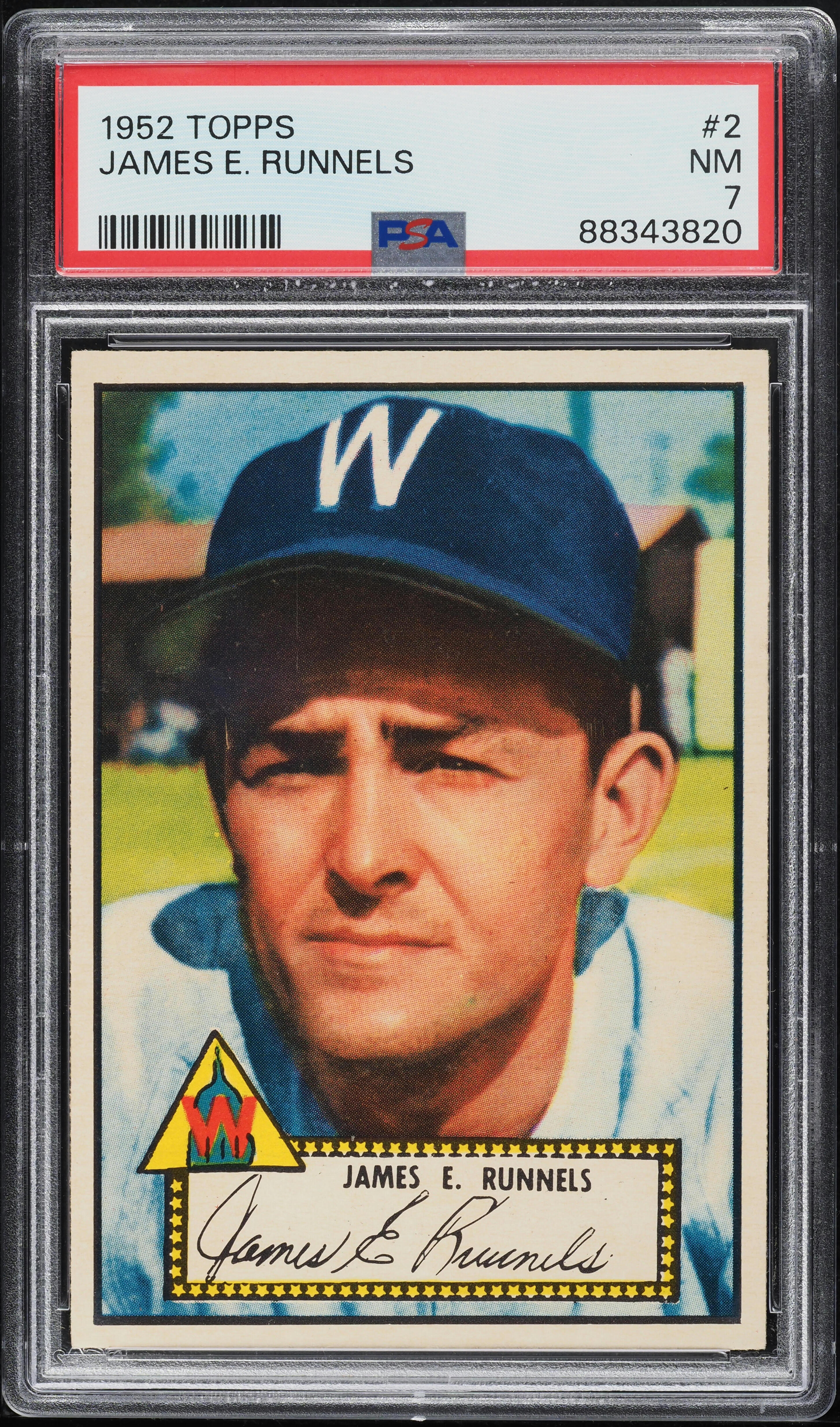 1952 Topps James Runnels ROOKIE #2 PSA 7 NRMT