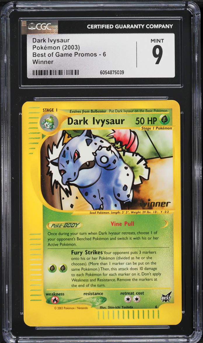 2003 Pokemon Best Of Game Promo Winner Dark Ivysaur #6 CGC 9 MINT