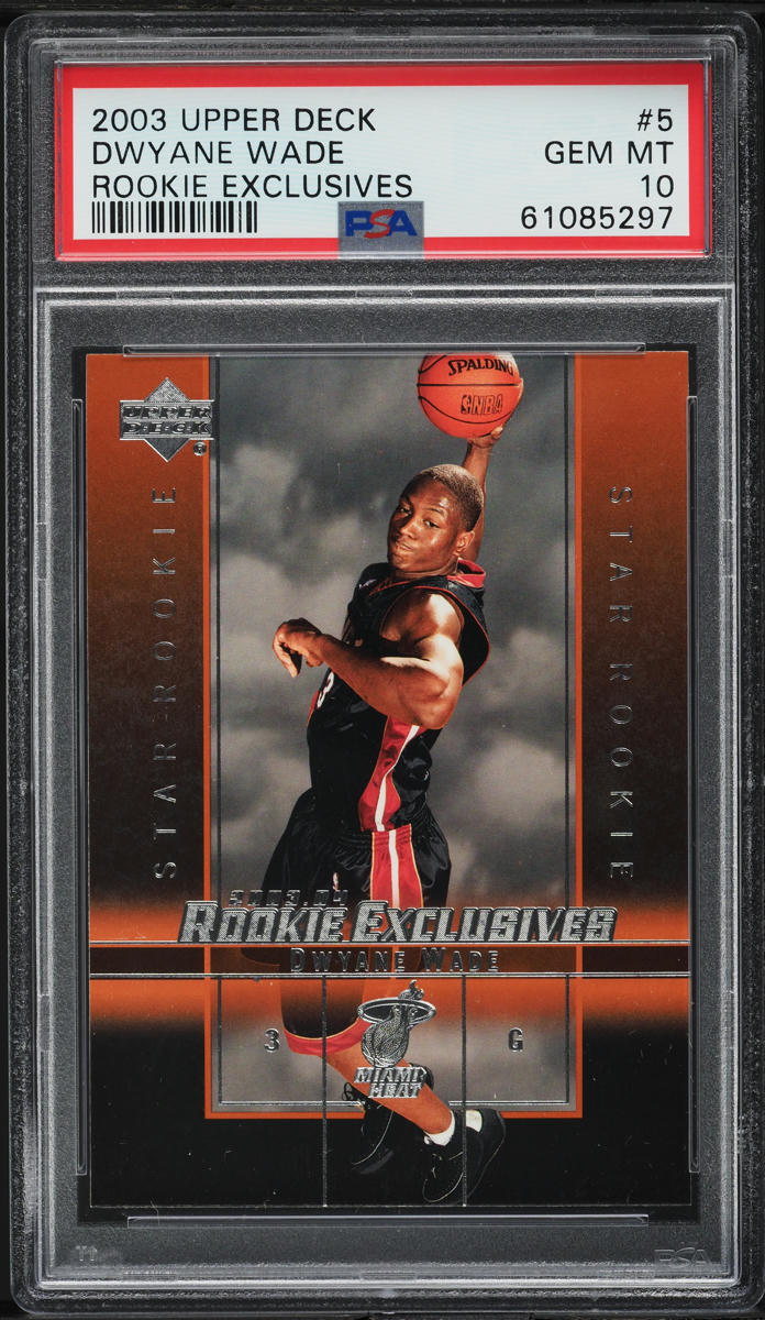 2003 Upper Deck Exclusives Dwyane Wade ROOKIE #5 PSA 10 GEM MINT