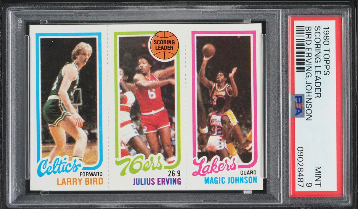 1980 Topps Basketball Larry Bird Julius Erving Magic Johnson ROOKIE PSA 9 MINT