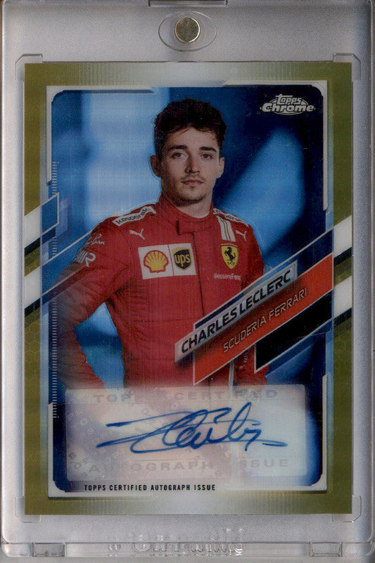 2021 Topps Chrome Formula 1 Autographs Gold Refractor Charles Leclerc Auto /50