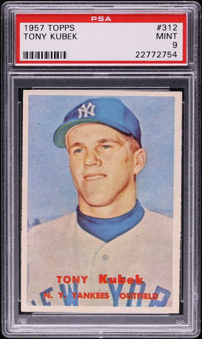 1957 Topps Tony Kubek ROOKIE #312 PSA 9 MINT