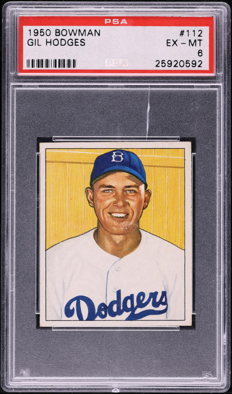1950 Bowman Gil Hodges #112 PSA 6 EXMT