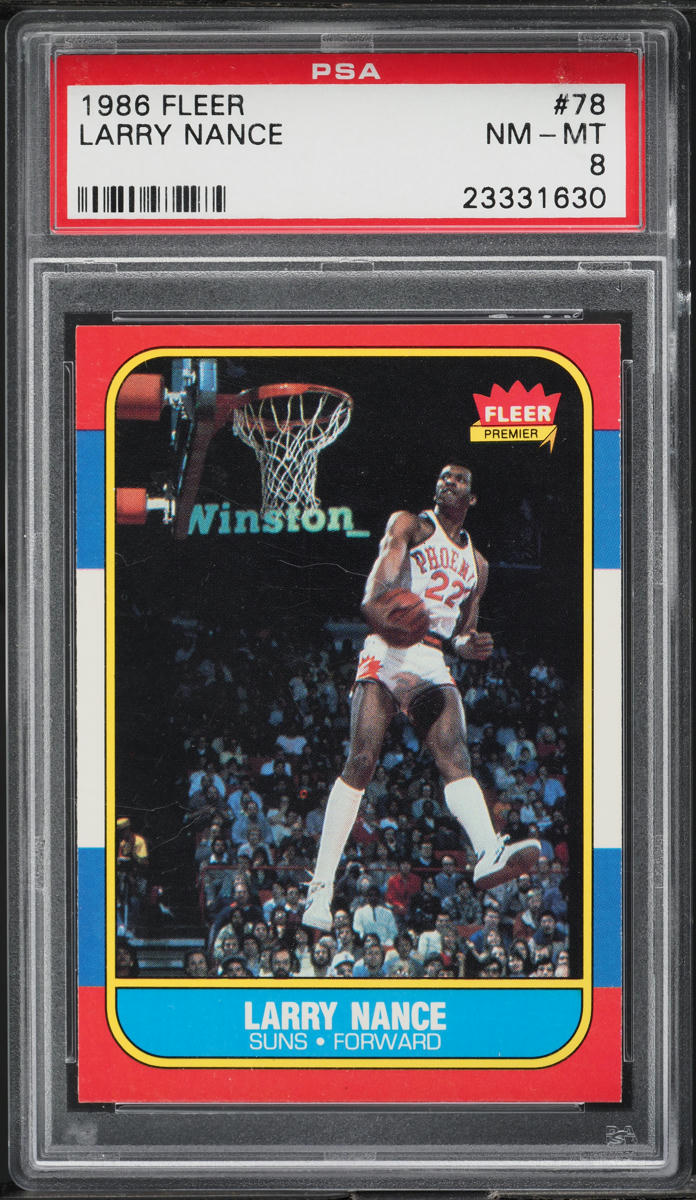 1986 Fleer Basketball Larry Nance #78 PSA 8 NM-MT
