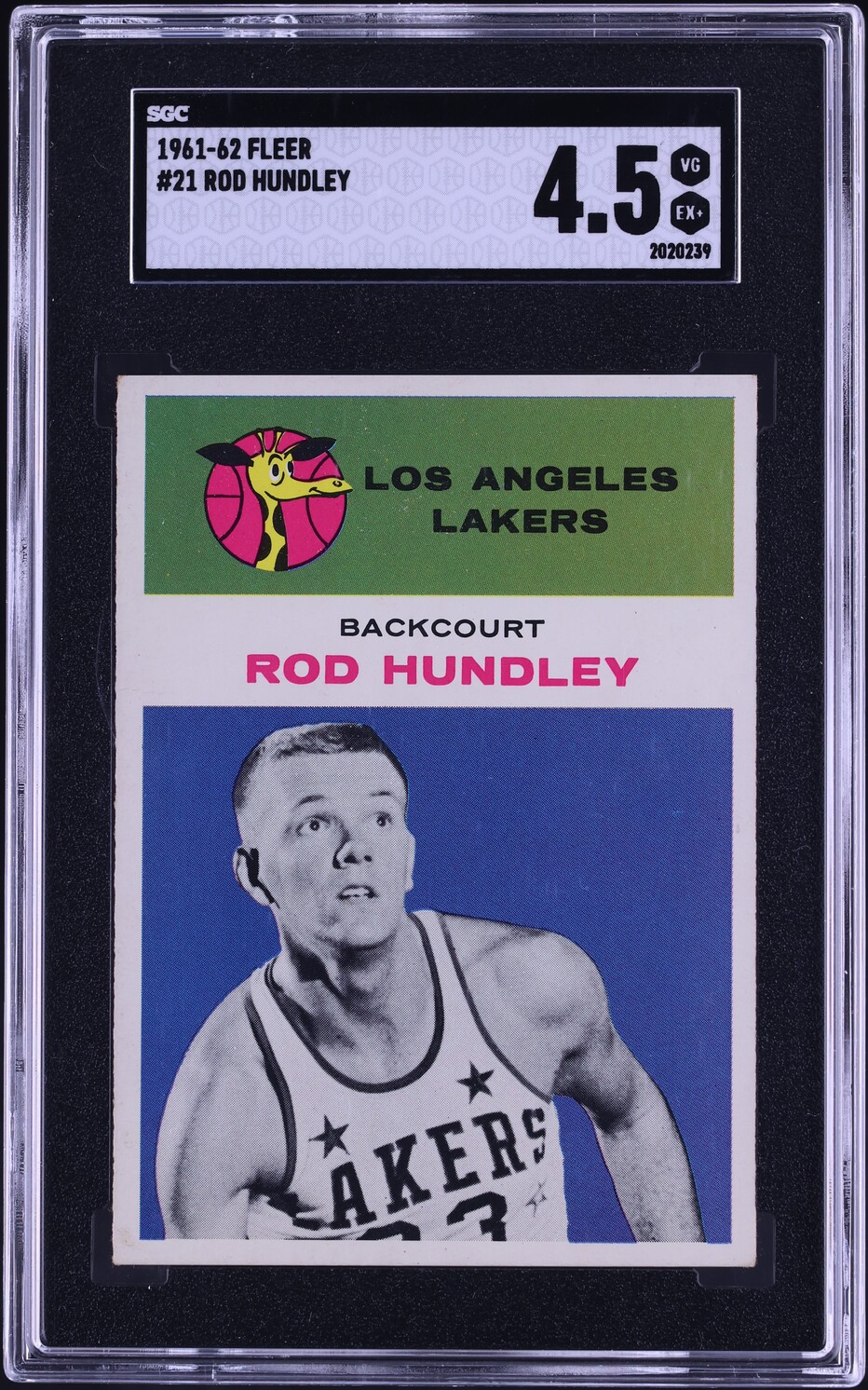 1961 Fleer Basketball Rod Hundley #21 SGC 4.5 VGEX+