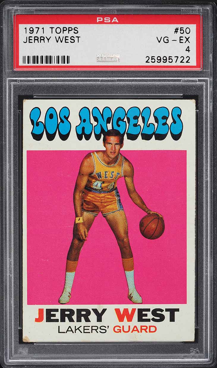 1971 Topps Basketball Jerry West #50 PSA 4 VGEX