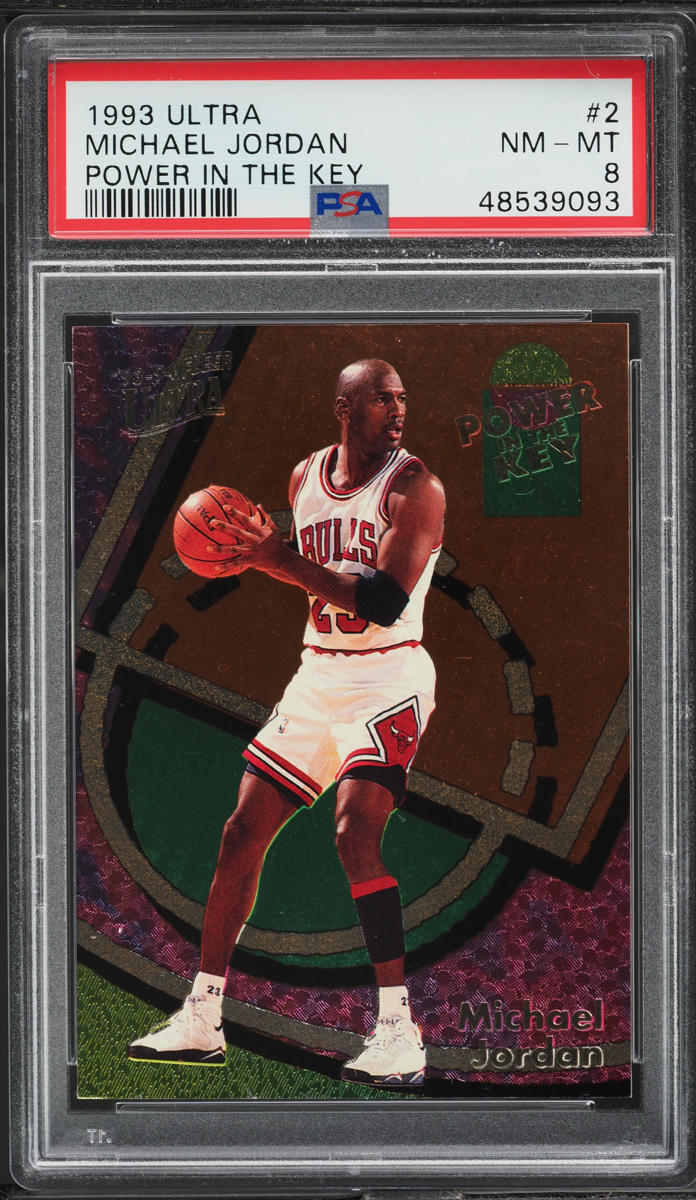 1993 Ultra Basketball Power In The Key Michael Jordan #2 PSA 8 NM-MT