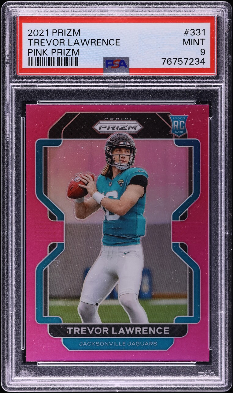 2021 Panini Prizm Pink Trevor Lawrence ROOKIE #331 PSA 9 MINT