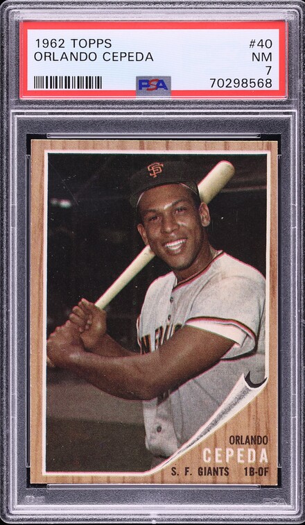 1962 Topps Orlando Cepeda #40 PSA 7 NRMT