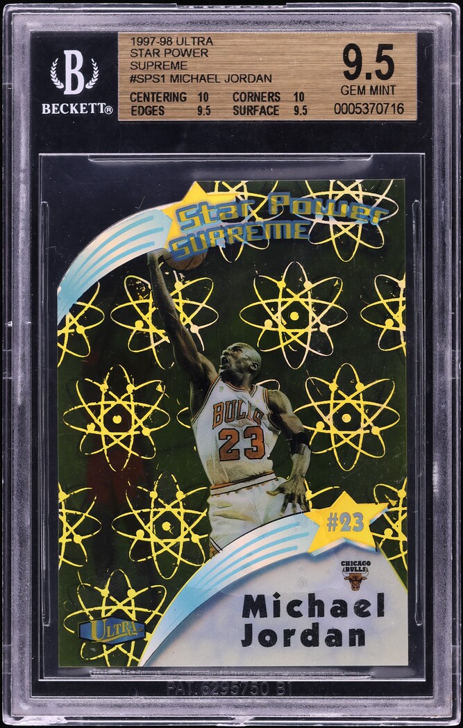 1997 Ultra Star Power Supreme Michael Jordan #SPS1 BGS 9.5 GEM MINT