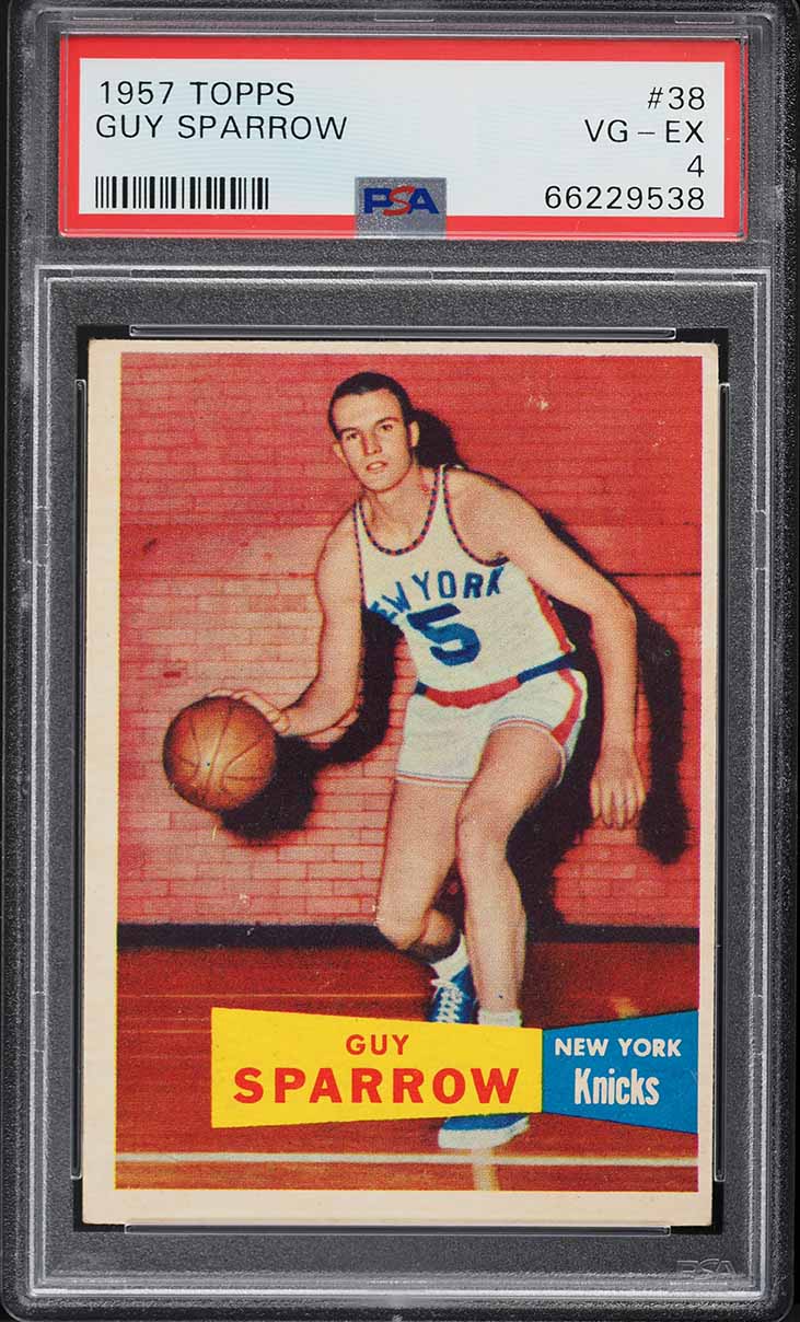 1957 Topps Basketball Guy Sparrow #38 PSA 4 VGEX