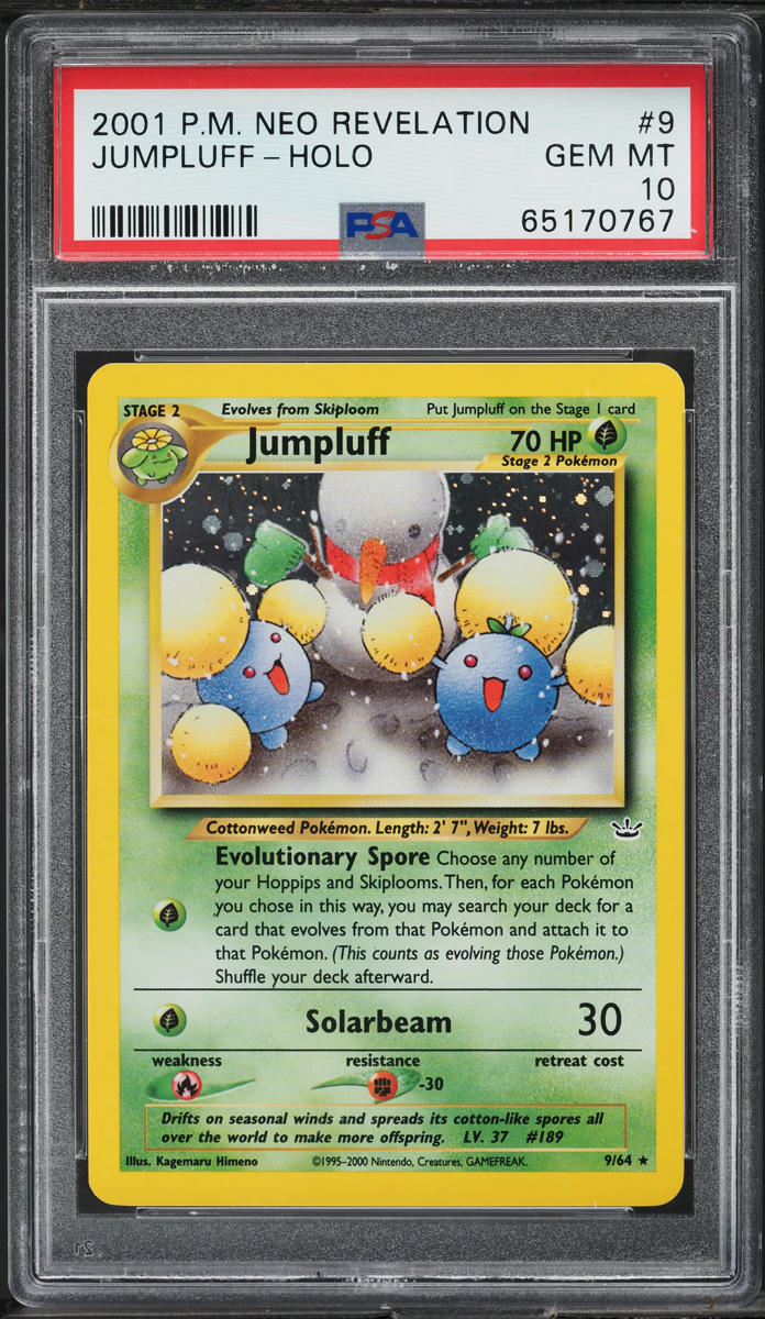 2001 Pokemon Neo Revelation Holo Jumpluff #9 PSA 10 GEM MINT