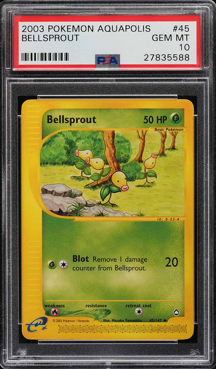 2003 Pokemon Aquapolis Bellsprout #45 PSA 10 GEM MINT