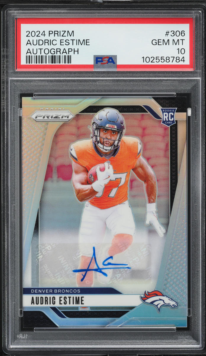 2024 Panini Prizm Silver Audric Estime ROOKIE AUTO #306 PSA 10 GEM MINT
