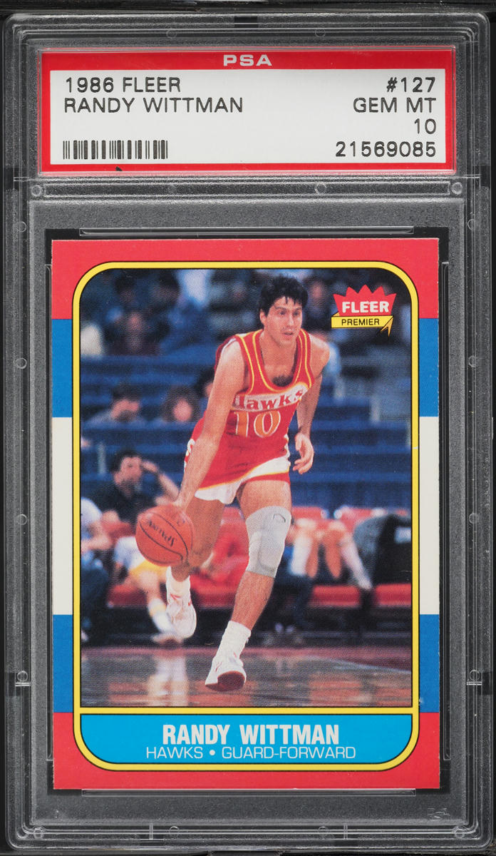 1986 Fleer Basketball Randy Wittman ROOKIE #127 PSA 10 GEM MINT