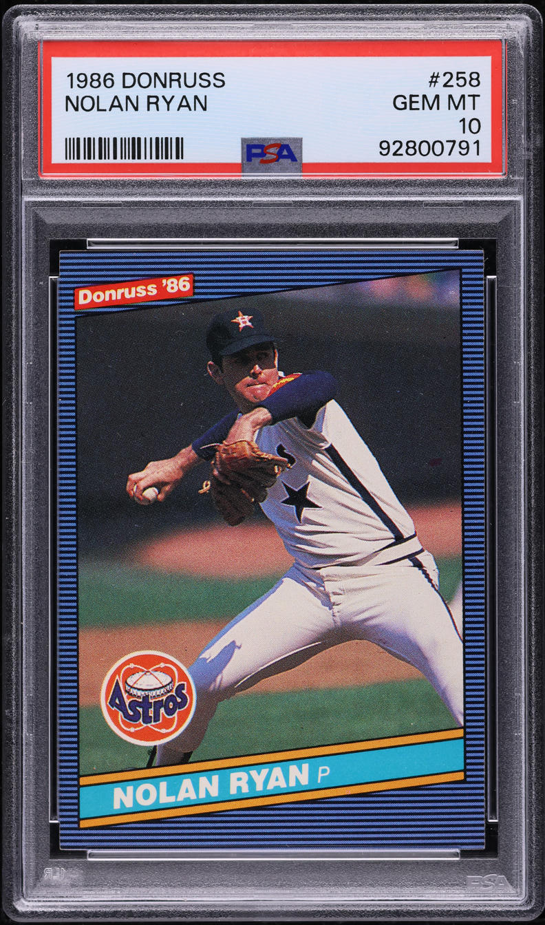 1986 Donruss Nolan Ryan #258 PSA 10 GEM MINT