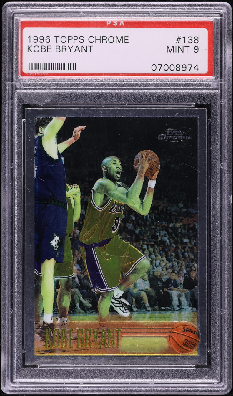 1996 Topps Chrome Kobe Bryant ROOKIE #138 PSA 9
