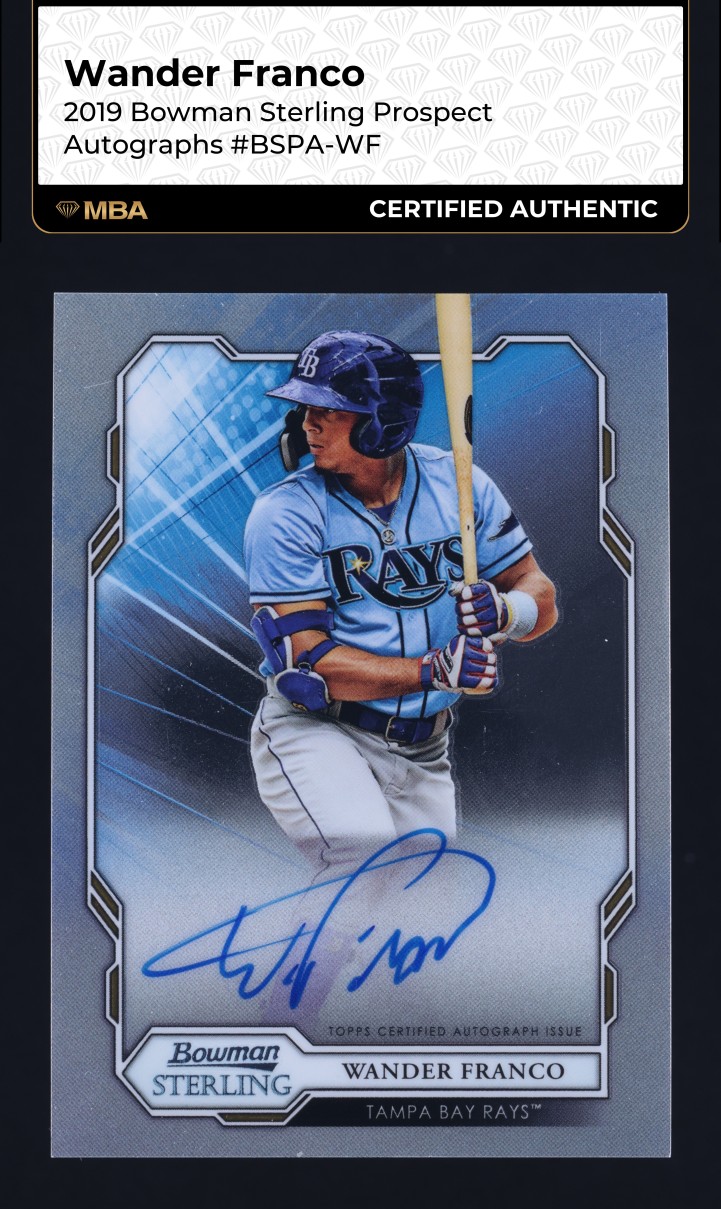 Wander Franco #BSPA-WF 2019 Bowman Sterling Baseball Prospect Autographs