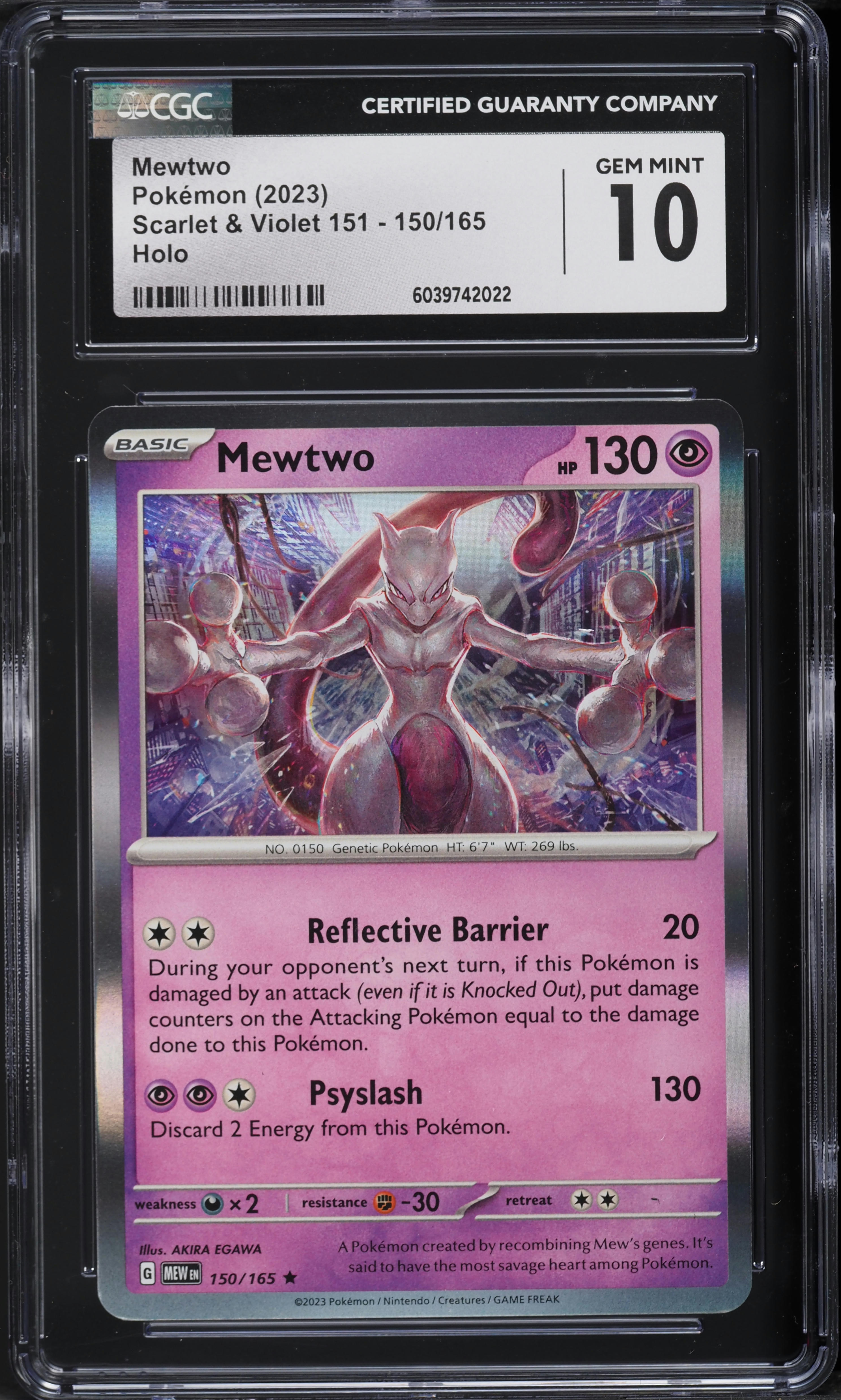 2023 Pokemon Scarlet & Violet 151 Holo Mewtwo #150 CGC 10 GEM MINT